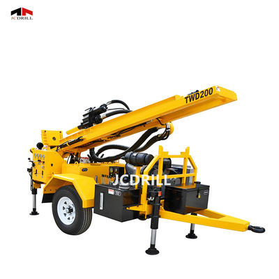 kopen Hydraulisch de Aanhangwagenboorgat Rig With Mud Pump van DTH online vervaardiging