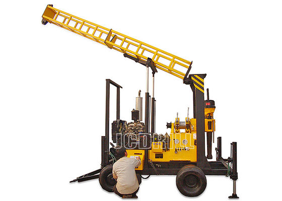 Aanhangwagentype Roterende As 600M Water Well Drilling Rig With Mud Pump